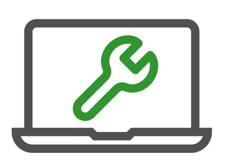 ikona klucz na ekranie laptopa