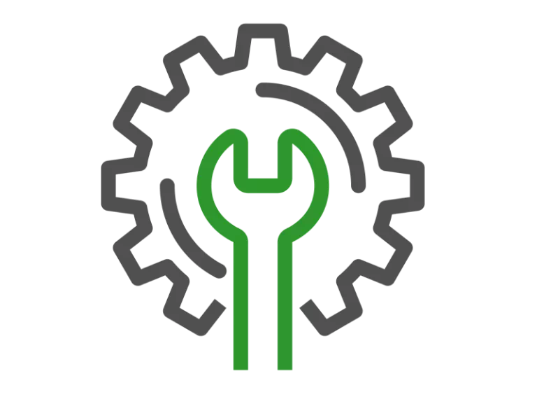 ikona klucz w kręgu koła samochodowego